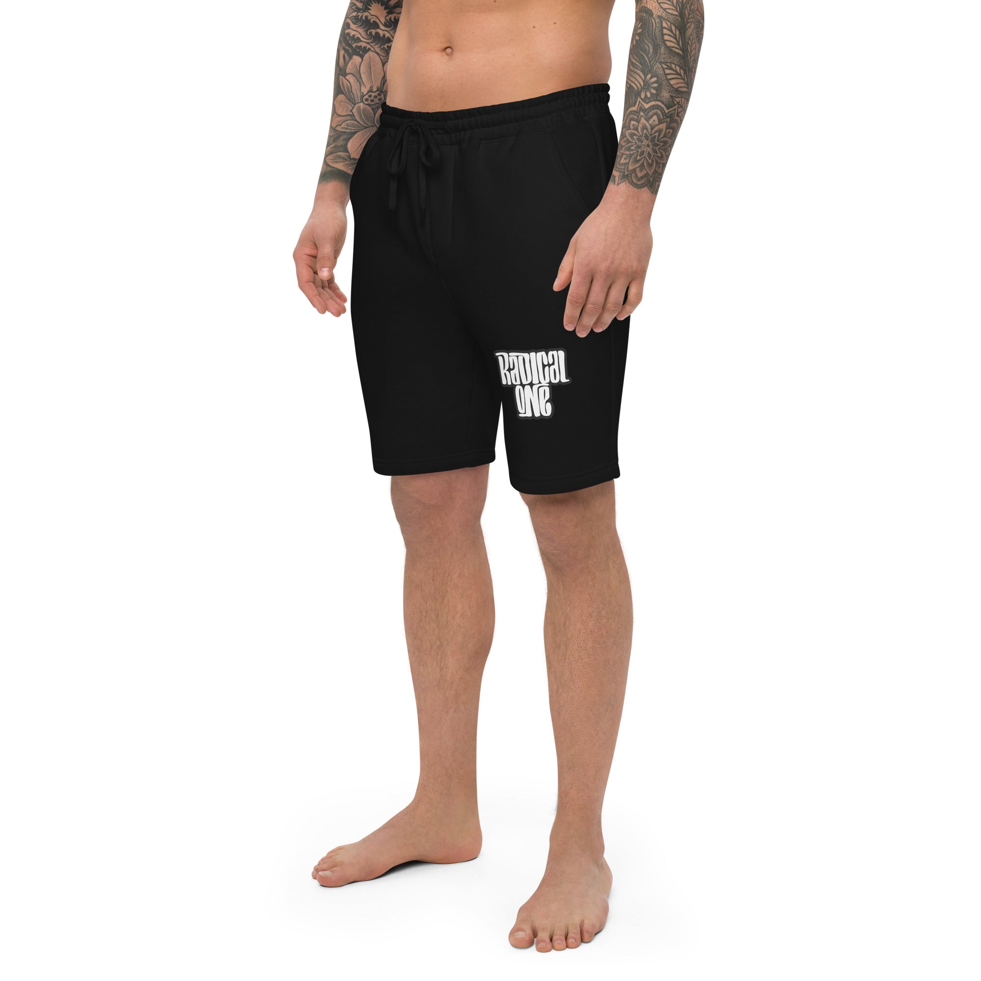 Mens black cheap fleece shorts